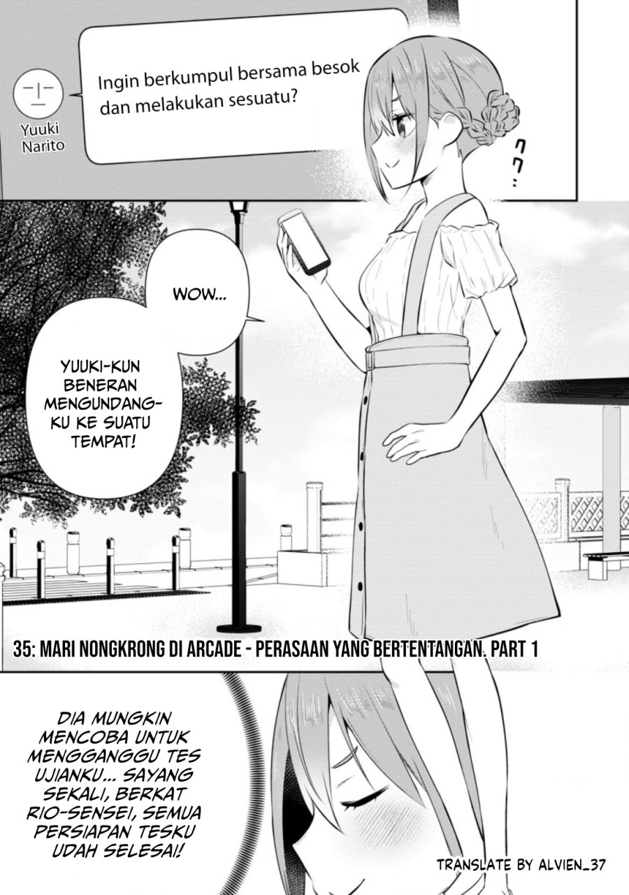 The Cute Girl Sitting Next to Me Is Trying to Make Me Fall in Love With Her as a Way to Ridicule Me, but the Tables Were Turned on Her Before She Knew It Chapter 13 Gambar 1